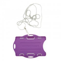 Porte-carte détectable - double face - chaînette de sécurité - 10 pièces - 9 couleurs