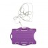 Porte-carte détectable - double face - chaînette de sécurité - 10 pièces - 9 couleurs : Couleur:Violet