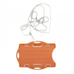 Porte-carte détectable - double face - chaînette de sécurité - 10 pièces - 9 couleurs