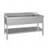 Plonge inox 1 grand bac avec étagère Prof. 600 ou 700 larg. 1000 à 1900 Haut. 850 mm : Dimensions bacs (LxPxH):860x420x350 mm, Dimensions plonges (LxPxH):1000x600x850 mm