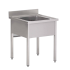 Plonge inox 1 bac - Prof. 600 ou 700 - Larg. de 500 à 800 Haut. 850 mm : Dimensions bacs (LxPxH):400x400x250 mm, Dimensions plonges (LxPxH):500x600x850 mm