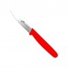 Couteau pointu détectable 2 dimensions | 5 couleurs : Couleurs manches:Rouge, Dimensions lames:7,5 cm, Lames :Lame standard