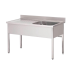 Plonge inox 1 bac égouttoir à gauche - Prof. 600 -700 - Larg. 1000-1400 Haut. 850 mm : Dimensions bacs (LxPxH):400x400x250 mm, Dimensions plonges (LxPxH):1000x600x850 mm