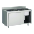 Meuble plonge inox 2 bacs prof. 600 ou 700 larg.1000 à 1400 Haut. 850 mm : Dimensions bacs (LxPxH):400x400x250 mm, Dimensions plonges (LxPxH):1000x600x850 mm