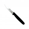 Couteau pointu détectable 2 dimensions | 5 couleurs : Couleurs manches:Noir, Dimensions lames:7,5 cm, Lames :Lame standard