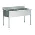 Plonge inox 2 grands bacs prof. 700 larg. 1600 à 2000 Haut. 850 mm : Dimensions bacs (LxPxH):700x500x370 mm, Dimensions plonges (LxPxH):1600x700x850 mm