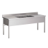Plonge inox 2 bacs 2 égouttoirs prof. 600 ou 700 larg. 1900 à 2000 Haut. 850 mm : Dimensions bacs (LxPxH):500x400x250 mm, Dimensions plonges (LxPxH):1900x600x850 mm