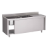 Meuble Plonge inox 2 bacs 1 égouttoir prof. 600 ou 700 larg. 1400 à 2000 Haut. 850 mm : Dimensions bacs (LxPxH):400x400x250 mm, Dimensions plonges (LxPxH):1400x600x850 mm