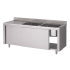 Meuble Plonge inox 2 bacs 1 égouttoir prof. 600 ou 700 larg. 1400 à 2000 Haut. 850 mm : Dimensions bacs (LxPxH):500x400x250 mm, Dimensions plonges (LxPxH):1600x600x850 mm