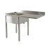 Plonge inox lave vaisselle 1 bac 1 égouttoir Prof. 600 ou 700 larg. 1200 à 1400 Haut. 850 mm : Dimensions bacs (LxPxH):500x400x250 mm, Dimensions plonges (LxPxH):1200x600x850 mm