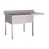 Plonge inox lave vaisselle 2 bacs égouttoir Prof. 600 ou 700 larg. 1600 à 2000 Haut. 850 mm : Dimensions bacs (LxPxH):400x400x250 mm, Dimensions plonges (LxPxH):1600x600x850 mm