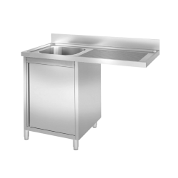 Plonge inox | Meuble plonge inox lave vaisselle 1 bac égouttoir Prof. 600 ou 700 Larg. 1400 Haut. 850 mm