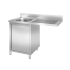 Meuble plonge inox lave vaisselle 1 bac égouttoir Prof. 600 ou 700 Larg. 1400 Haut. 850 mm : Dimensions bacs (LxPxH):500x400x250 mm, Dimensions plonges (LxPxH):1400x600x850 mm