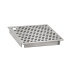Grille de fond de bac de plonge bonde à gauche- inox- 4 modèles : Dimensions:400x400 mm