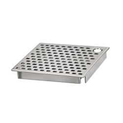 Plonge inox | Grille de fond de bac de plonge bonde à droite - inox- 4 modèles