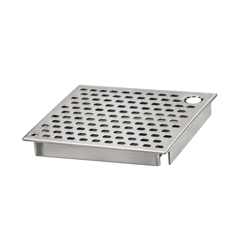 Plonge inox | Grille de fond de bac de plonge bonde à droite - inox- 4 modèles