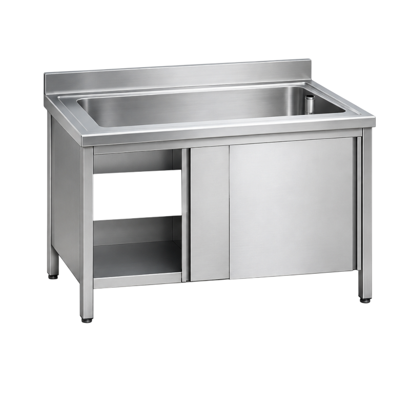 Plonge inox | Meuble Plonge inox 1 grand bac Prof. 600 ou 700 larg. 1000 à 1600 Haut. 850 mm