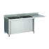 Meuble plonge inox lave vaisselle 2 bacs égouttoir Prof. 600 ou 700 Larg. 1600 à 2000 Haut. 850 mm : Dimensions bacs (LxPxH):400x400x250 mm, Dimensions plonges (LxPxH):1600x600x850 mm