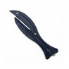 Cutter détectable de sécurité jetable Fish 600 | 4 couleurs : Couleur:Bleu, Cutter:Avec coupe bande 