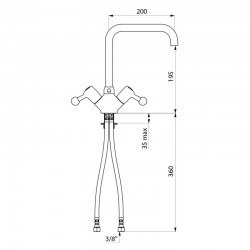 Mélangeur mono-trou sur plage 45 l/min Delabie