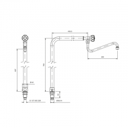 Robinet orientable sur colonne