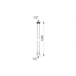 Accessoires robinetterie  | Flexible blanc armé qualité alimentaire DELABIE 434080 DELABIE 434125 | DEL-434080_1
