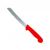 Couteau à pain détectable 2 dimensions 5 couleurs : Couleurs manches:Rouge, Dimensions lames:20 cm, Lames :Lame festonnée