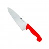 Couteau détectable de cuisine 5 dimensions | 5 couleurs : Couleurs manches:Rouge, Dimensions lames:20 cm, Lames :Lame large