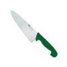 Couteau détectable de cuisine 5 dimensions | 5 couleurs : Couleurs manches:Vert, Dimensions lames:20 cm, Lames :Lame large
