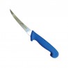Couteau à désosser détectable 2 types de lames en manche bleu : Dimensions lames:15 cm, Lames :Lame courbée