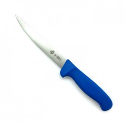 Couteau à désosser détectable 2 types de lames en manche bleu