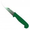 Couteau à émincer détectable 2 dimensions | 5 couleurs : Couleurs manches:Vert, Dimensions lames:10 cm, Lames :Lame standard