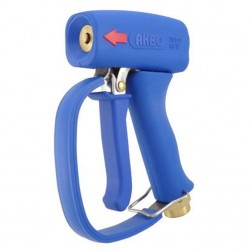 Pistolet de lavage bleu économiseur d'eau laiton inox avec protection de gâchette