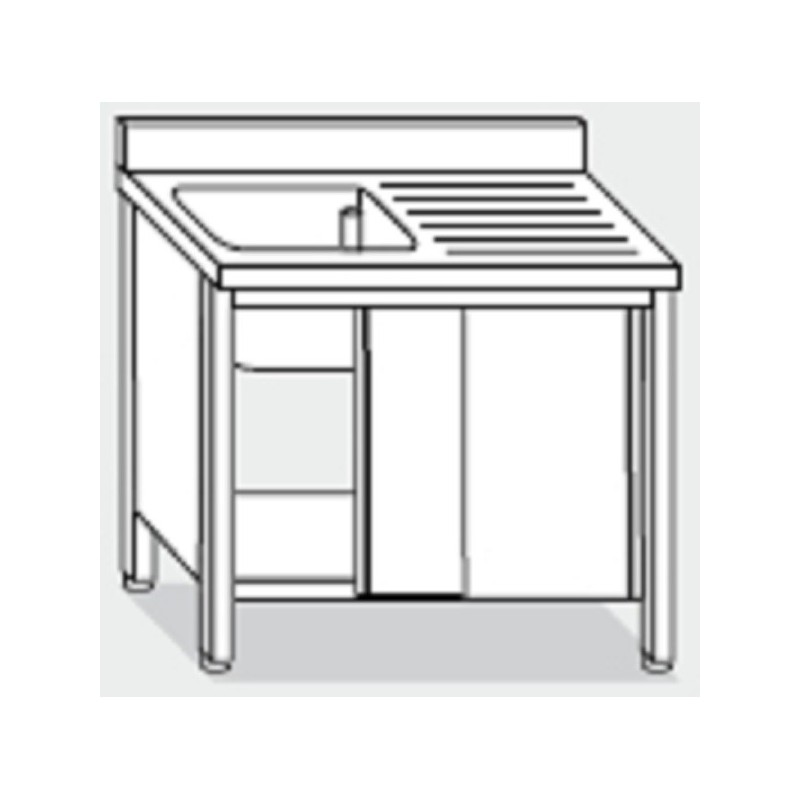 Plonge inox | Meuble plonge inox 1 bac Profondeur 600 ou 700 largeur 1000 à 1400 mm | X-01601.10 Plonge inox | Meuble plonge inox 1 bac Profondeur 600 ou 700 largeur 1000 à 1400 mm | X-01601.10