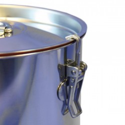 Fûts inox 316L avec couvercles et crochets de 1 à 15 litres