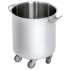 Bac inox 304L sur roulettes 50 litres COT-627050 : Descriptions:Bac inox 304L