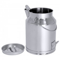 Fût inox et conteneur inox | Bidon de transport de lait avec bec verseur - inox - de 5 à 20 litres | AMS-50633-5-1