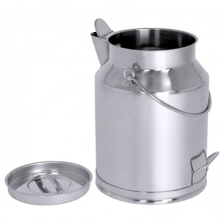 GoHaiDe Acier inoxydable Bidon de transport de lait de ferme - 5L/7L/9L/14L bidon de baratte à lait pot seau à vin baril seau à eau huile réservoir à thé avec couvercle scellé,14L