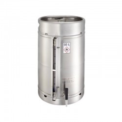 Bidon et fût de sécurité | Fût de stockage de sécurité en inox avec robinet à fermeture automatique et jauge de niveau Rötzme...