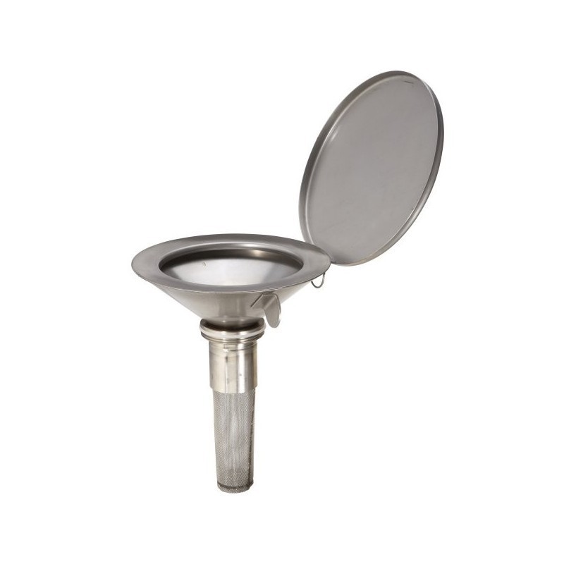 Bidon et fût de sécurité | Entonnoir inox de sécurité plat filetage 2" avec couvercle T180 Rötzmeier | ROT-T180 Bidon et fût de sécurité | Entonnoir inox de sécurité plat filetage 2" avec couvercle T180 Rötzmeier | ROT-T180