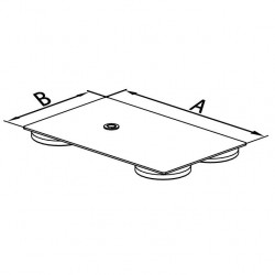 Socle pour statif inox Bochem 4 modèles