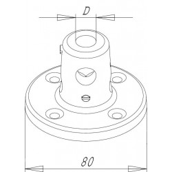 Socle statif et Tige | Pied de fixation en fonte pour statif Bochem™ 5060 | BOC-5060