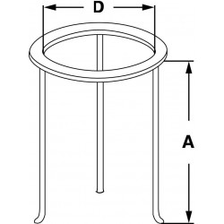 Socle statif et Tige | Tripode inox pour ballon 4 modèles Bochem | BOC-5200_1