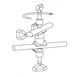 Noix de serrage | Noix de serrage Double à angle variable de 0° à 360° en fonte malléable Bochem | BOC-5362