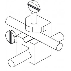 Noix de serrage | Noix de serrage double universelle angle 90° et 180° en aluminium Bochem | BOC-5334