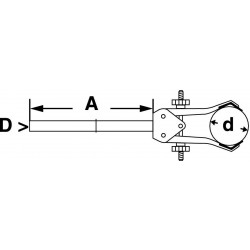 Pince pour statif 3 doigts Chromé recouvert de PVC | 2 modèles