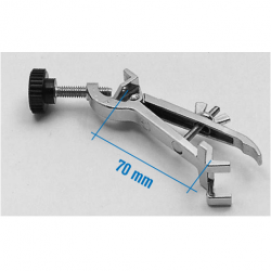 Pince pour burette métal chromé avec noix de serrage