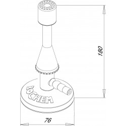 Bec à gaz et tuyaux | Bec à gaz TECLU gaz naturel ou propane 1300°C | BOC-7100
