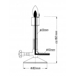 Bec à gaz et tuyaux | Bec à gaz BUNSEN de sécurité gaz naturel ou propane 1300°C | BOC-7330