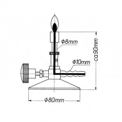 Micro bec avec robinet à pointeau gaz naturel ou propane 1000°C